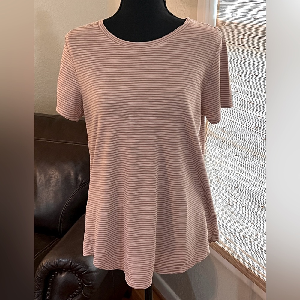 Old Navy Tan/Brown Striped Shirt